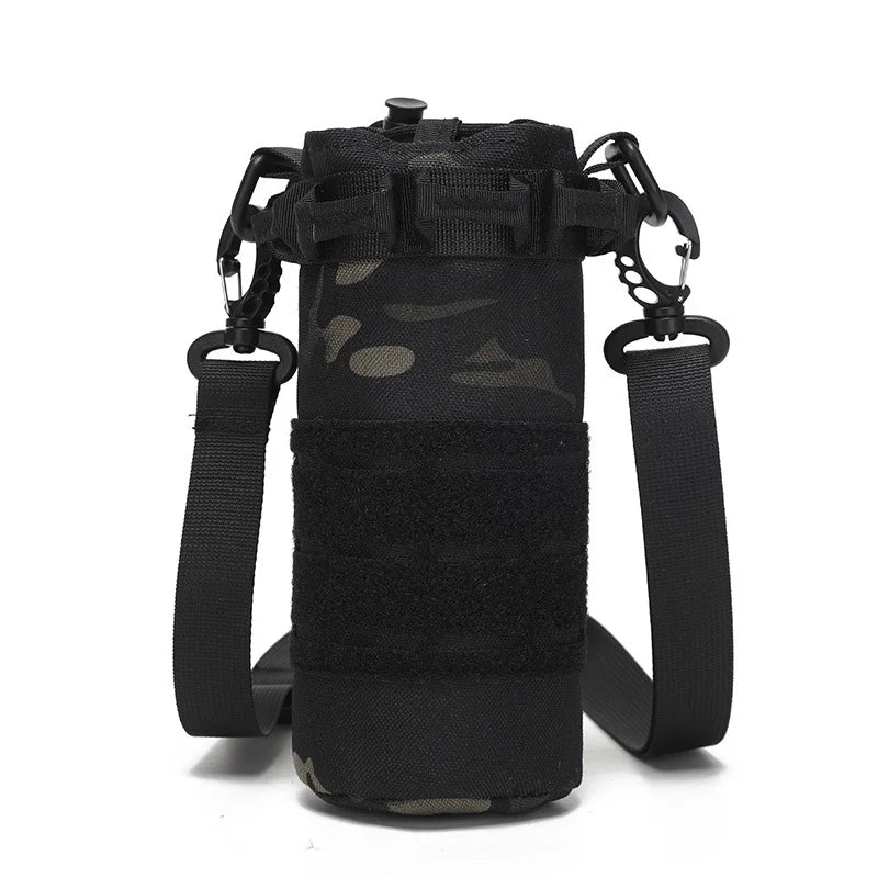 Tactical Molle Water Bottle Pouch Hydration Carrier Bag with Strap Nylon