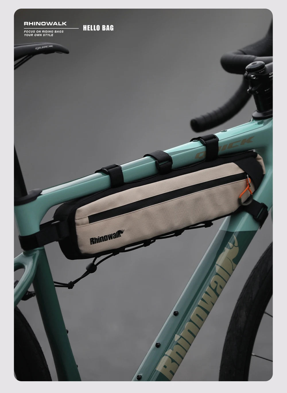 Rhinowalk 2.1L/2.7L Bike Frame Triangle Bag MTB Road Tube Storage Cycling