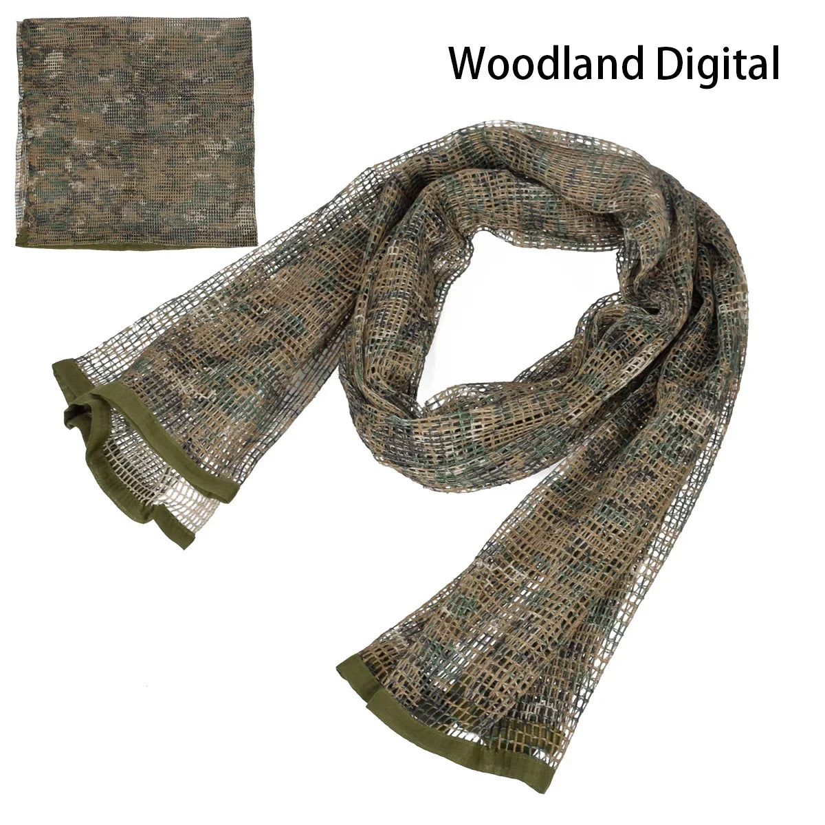Tactical Cotton Scarf Mesh Neck Keffiyeh Camouflage Face Sniper Veil for Hunting