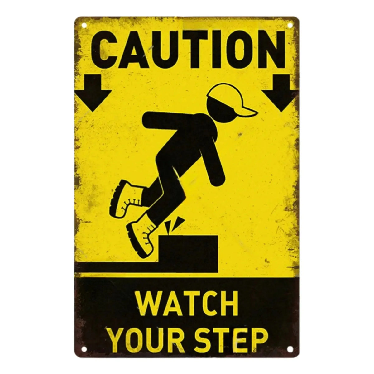 Vintage Caution Notice Zone Keep out Metal Sign, Danger, Mancave, Garage, Gift