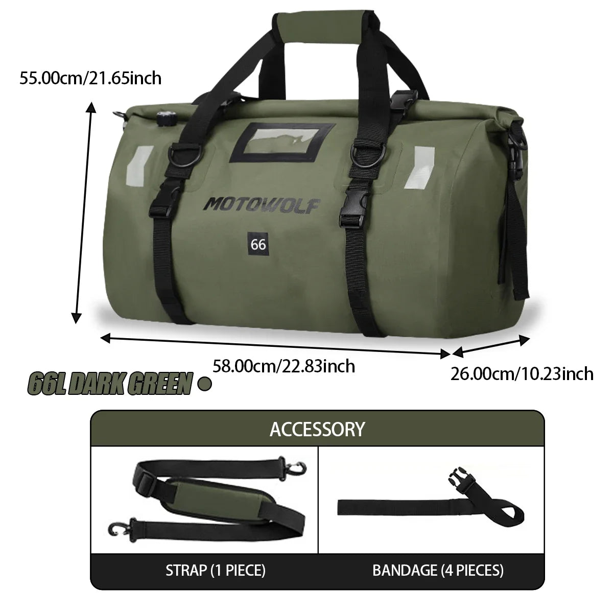 Waterproof Motorcycle Saddlebags 40L 60L 66L Luggage Touring Adventure IP68