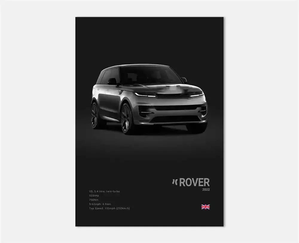 Pop Art Black Luxury Supercar Canvas Poster Wall  Home Mancave Decor Ghost GT RS