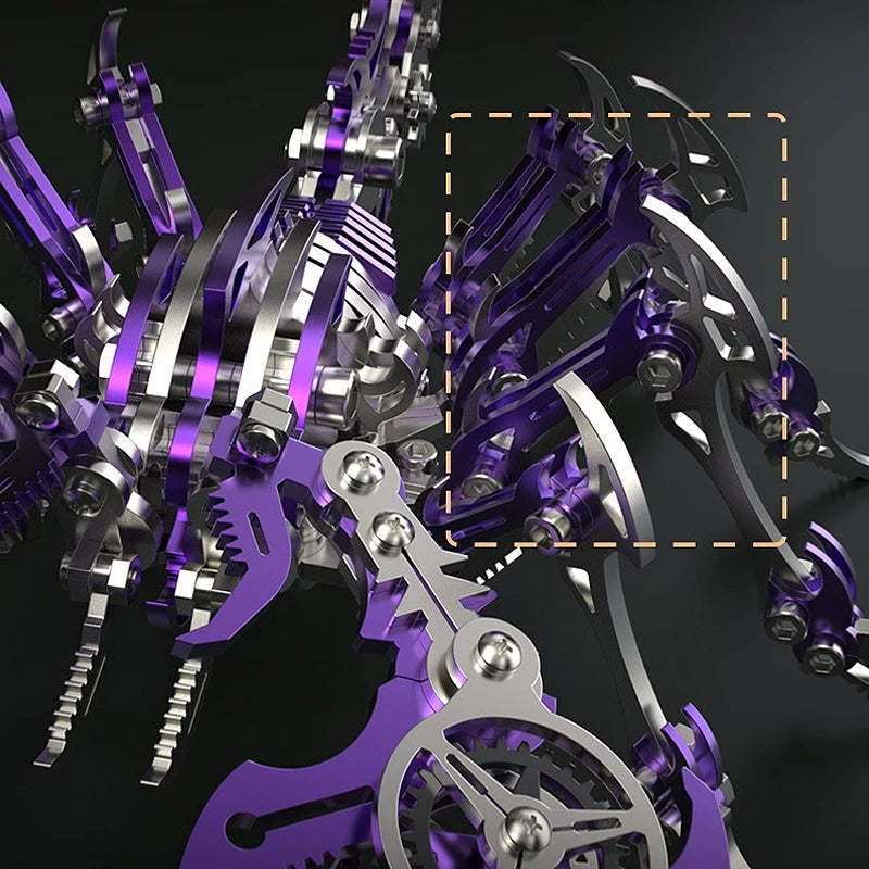 3D Scorpion Metal Puzzle Steampunk Insect Model Kit - 454 PCS DIY Model
