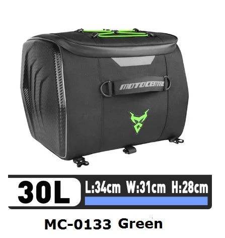 Motocentric Waterproof Motorcycle Helmet Bag Rider Backpack 25L Rear Seat Bag