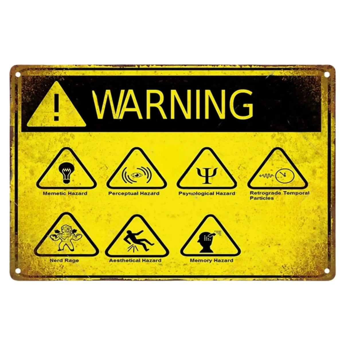 Vintage Caution Notice Zone Keep out Metal Sign, Danger, Mancave, Garage, Gift