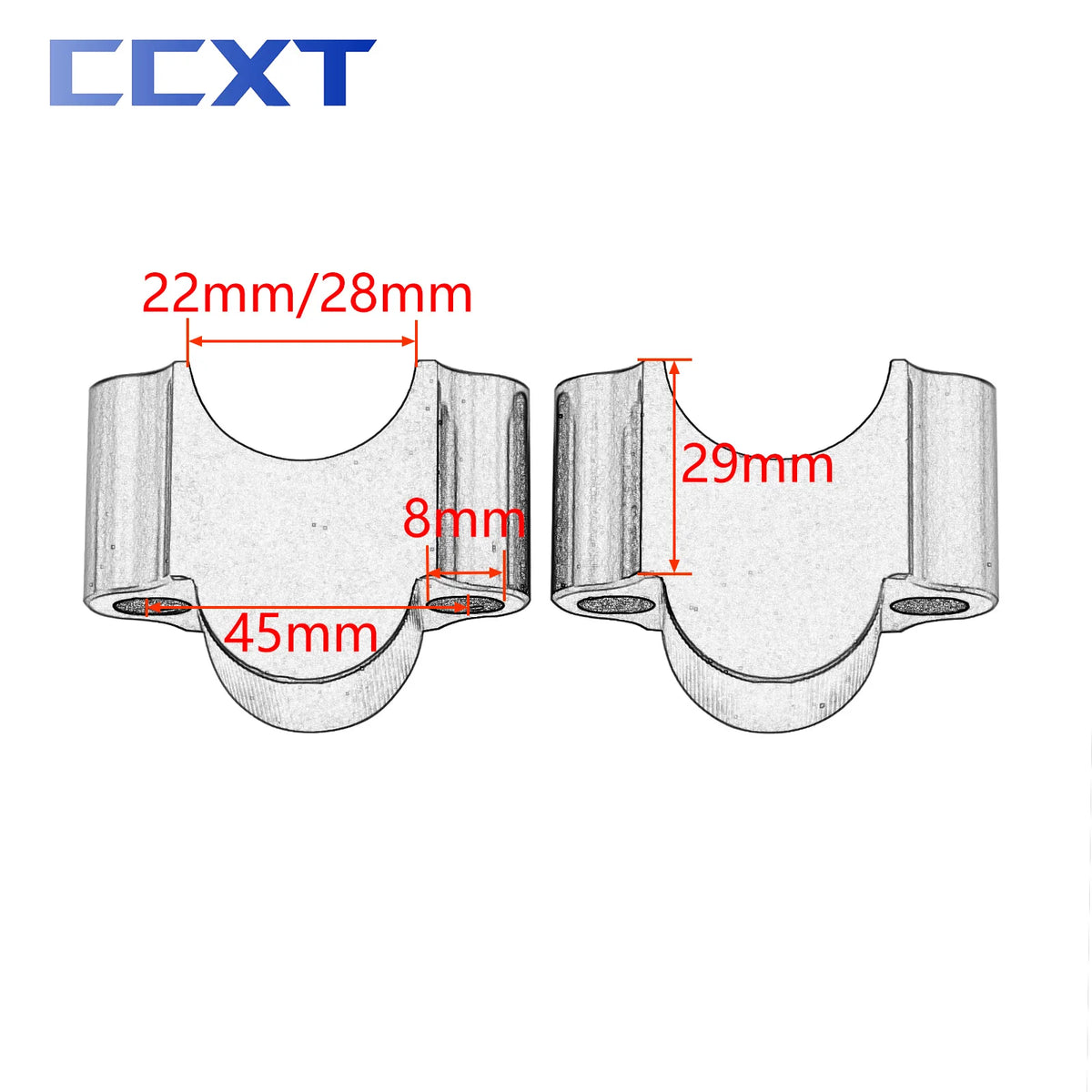 Universal 30mm Handlebar Riser for 28mm (1 1/8") 22mm (7/8") Bars