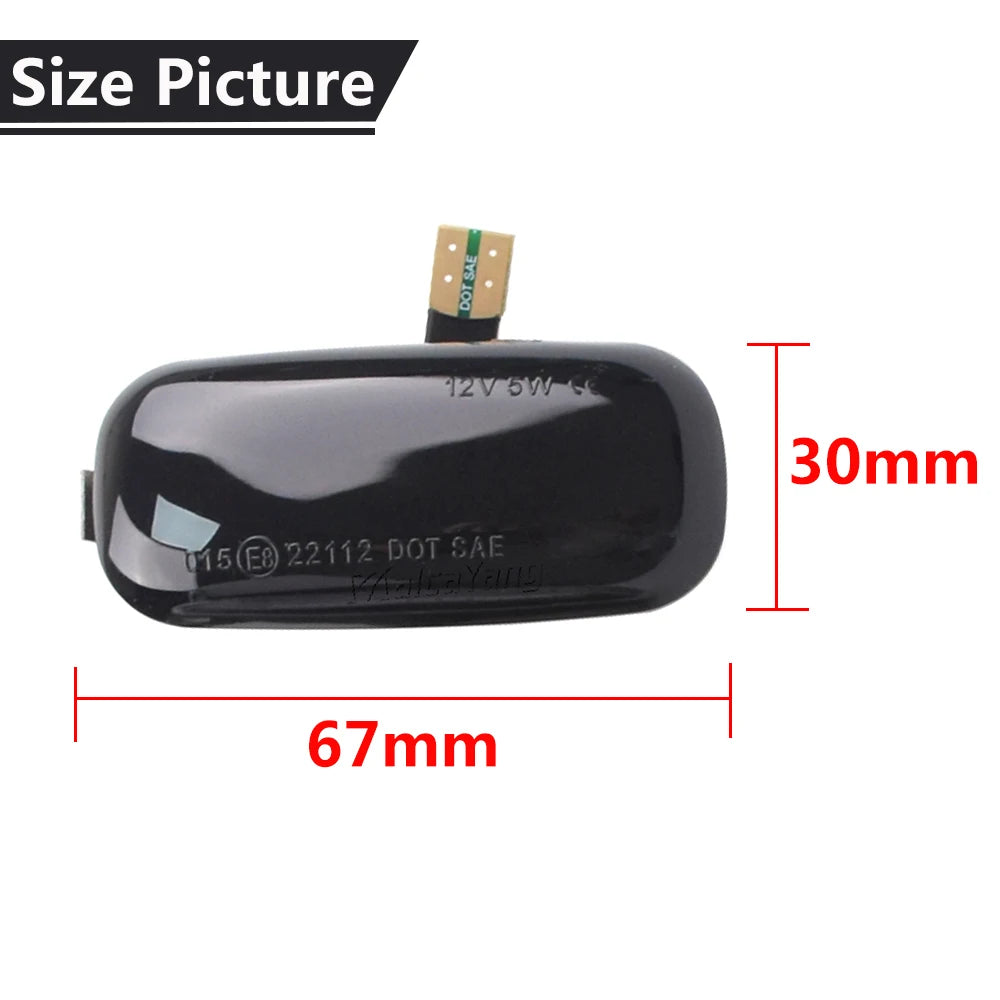LED Dynamic Turn Signal Side Marker Light for Audi A3 A4 S4 RS4 A6 S6 RS6 8P B6 B7