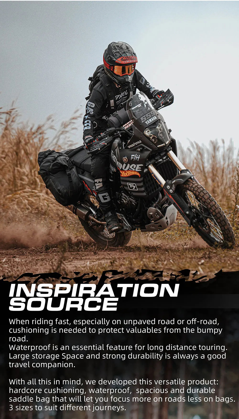 Rhinowalk Motorcycle Side Bags 100% Waterproof 18L/28L/48L Large-Capacity Panniers
