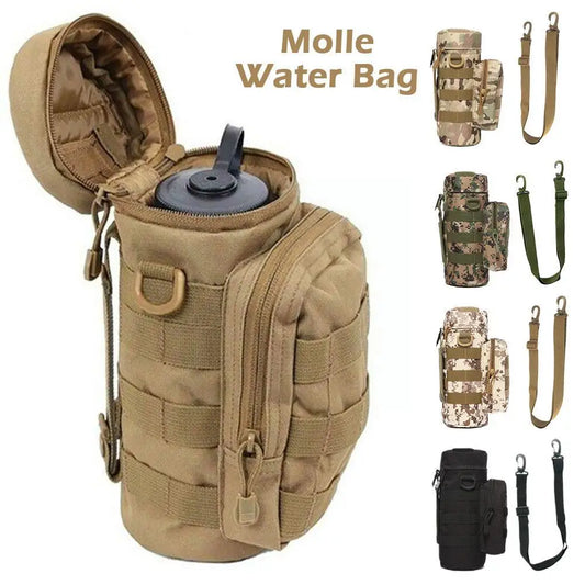 Molle Water Bottle Holder Bag Hydration Carrier Pouch with Strap 32oz Nylon