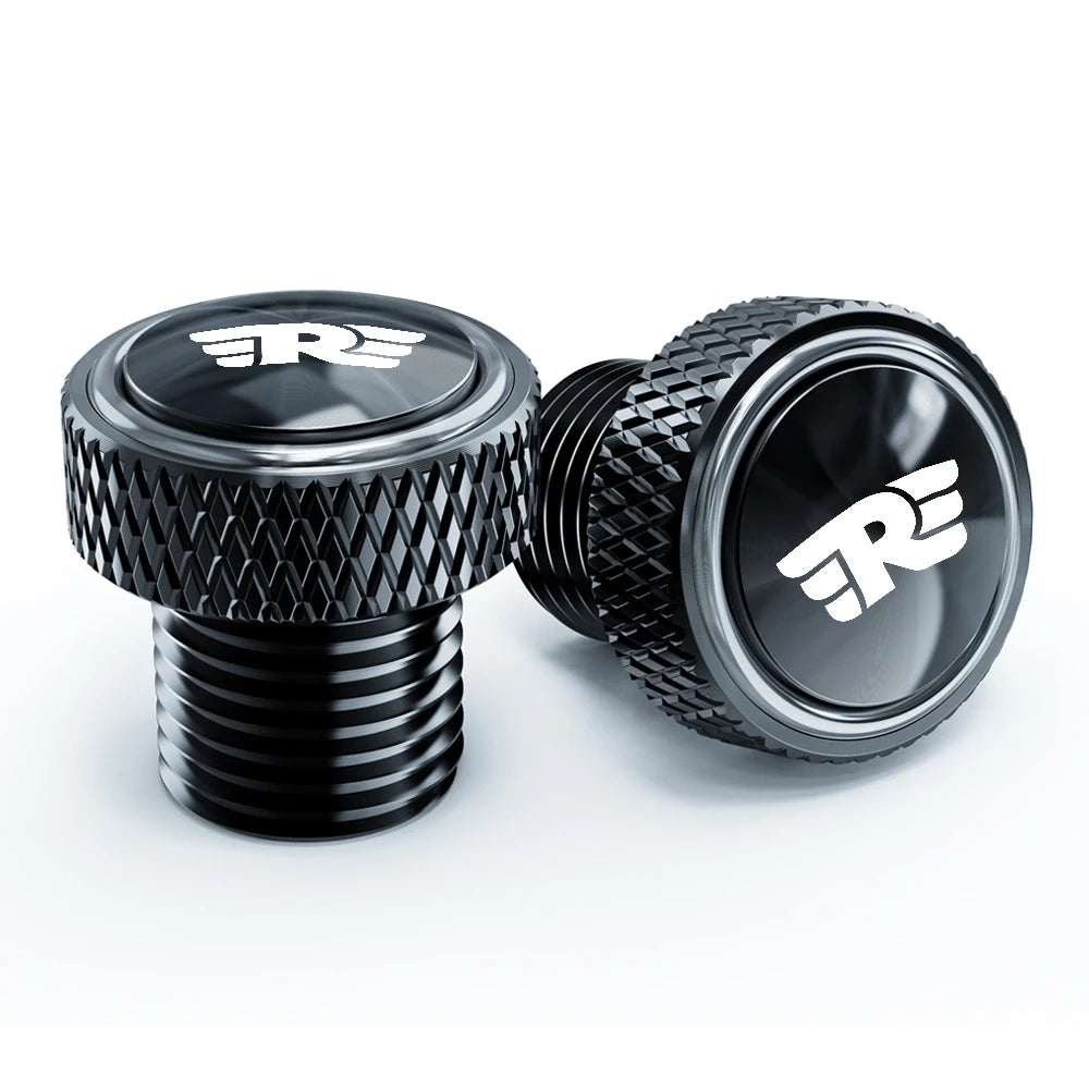 Royal Enfield Mirror Hole Plug CNC Bolt Cap Himalayan Interceptor Pair