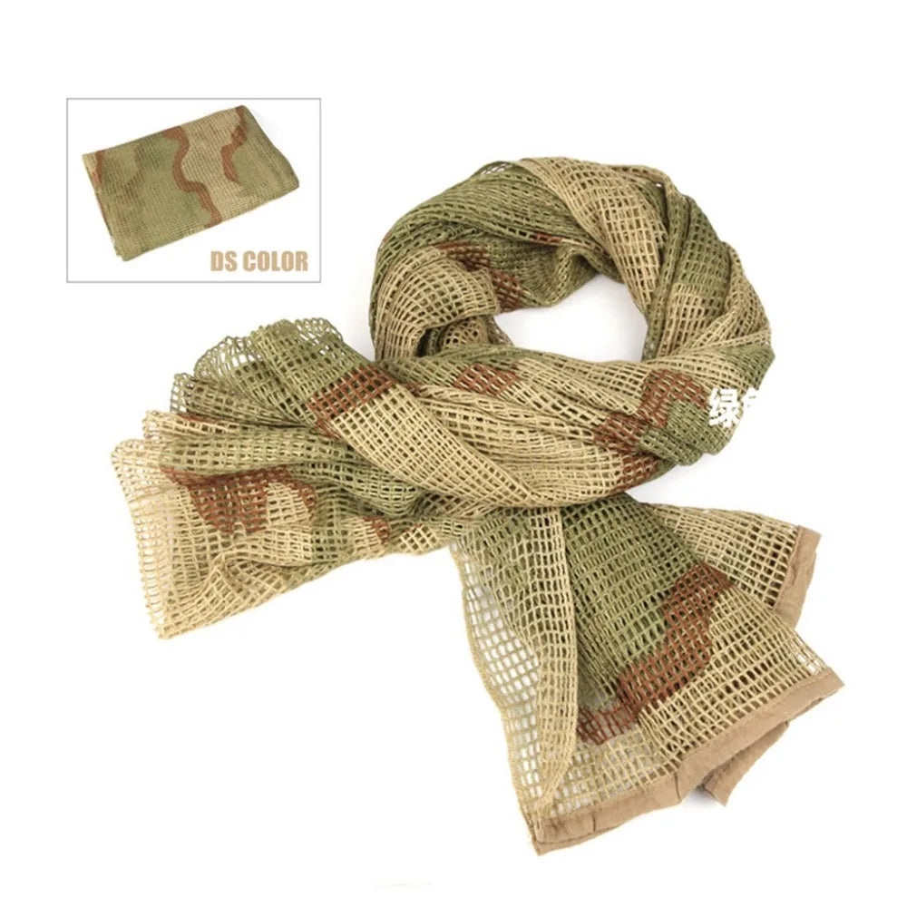 Airsoft Camo Sniper Scarf Veil Neck Wrap Tactical Nature Paintball Shemagh