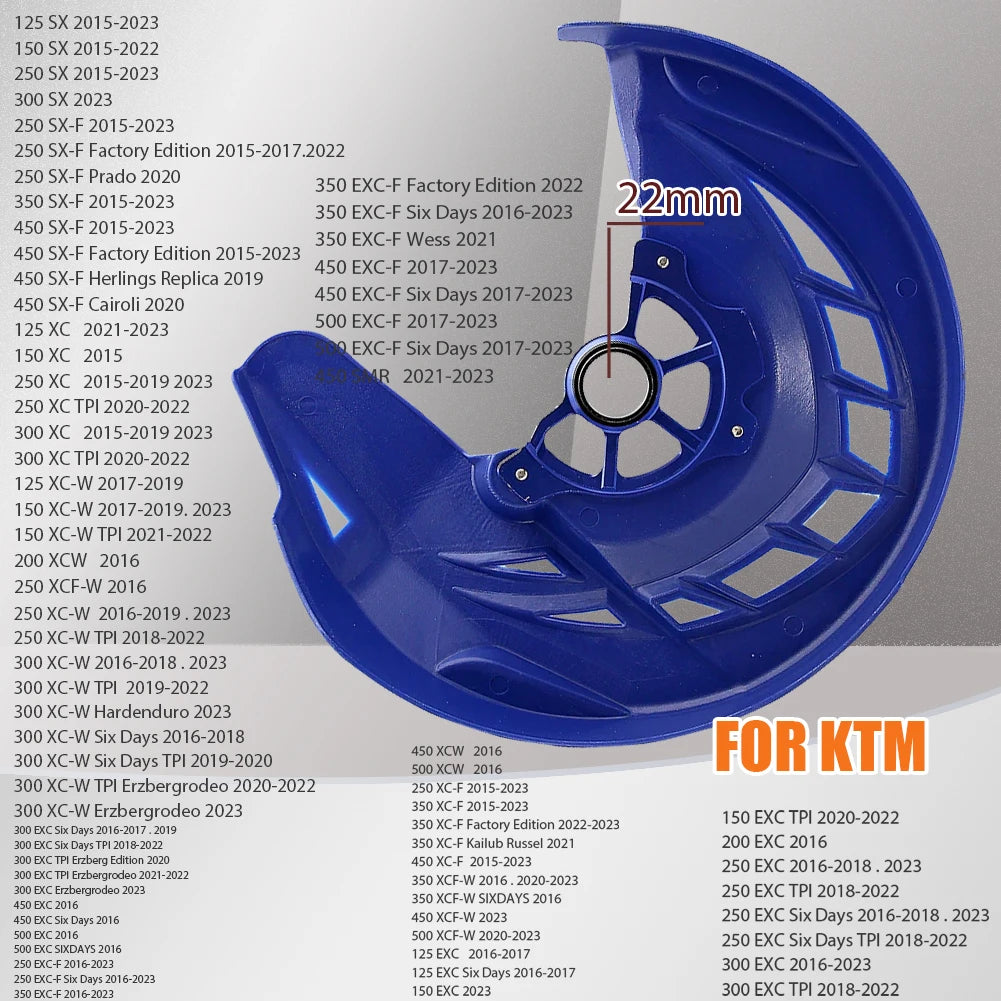 22mm 26mm KTM Disc Guard Cover EXC EXC-F 125 150 250 300 350 450 500 2016-2023