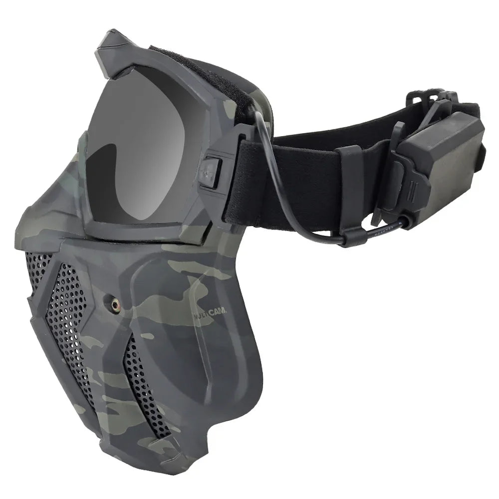 Airsoft Paintball Full Face Mask Protection Anti-Fog with Fan built-in, Cosplay