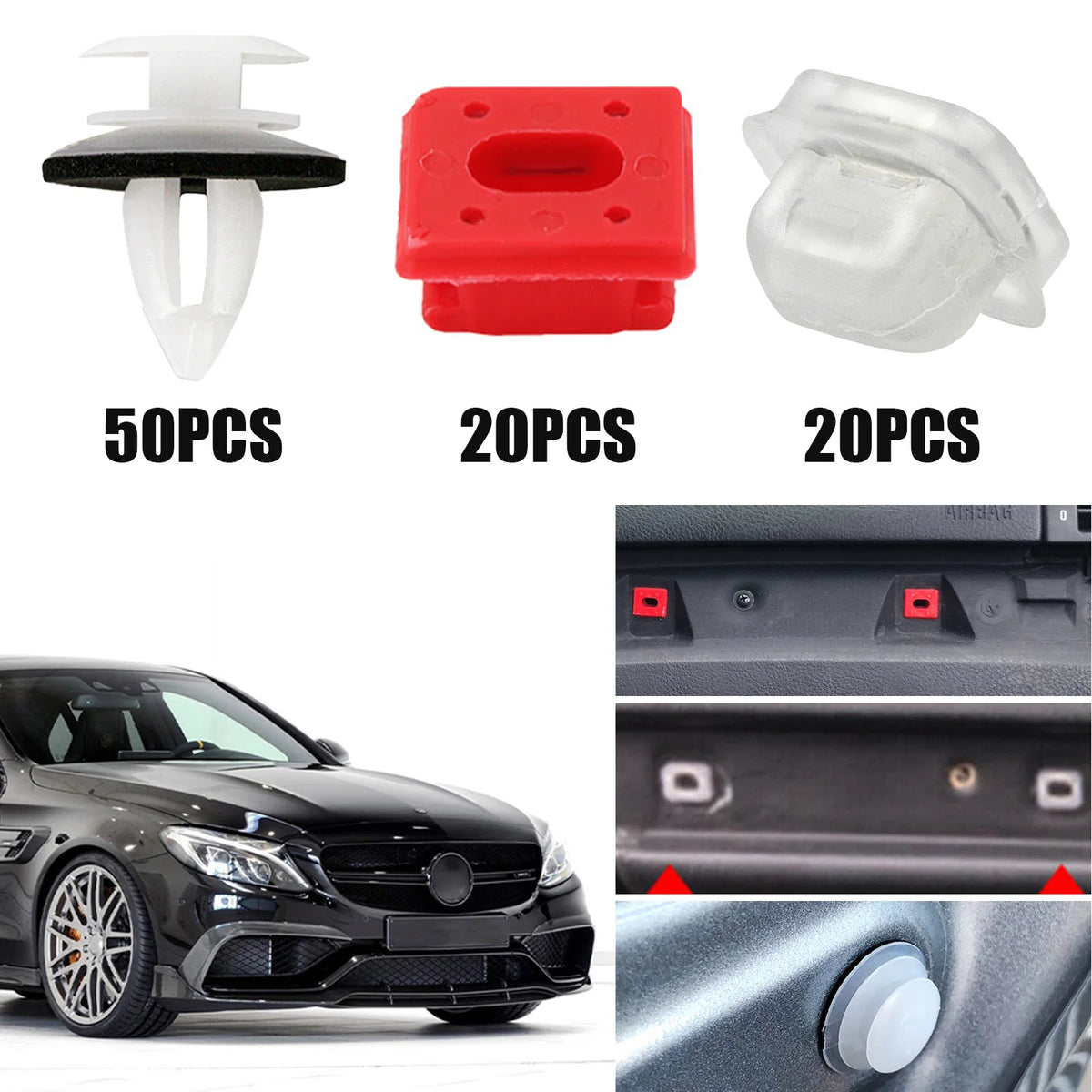 BMW Trim Panel Retainer Clips Set for  E46 E90 E91 E92 E93 X5 E53 Fasteners