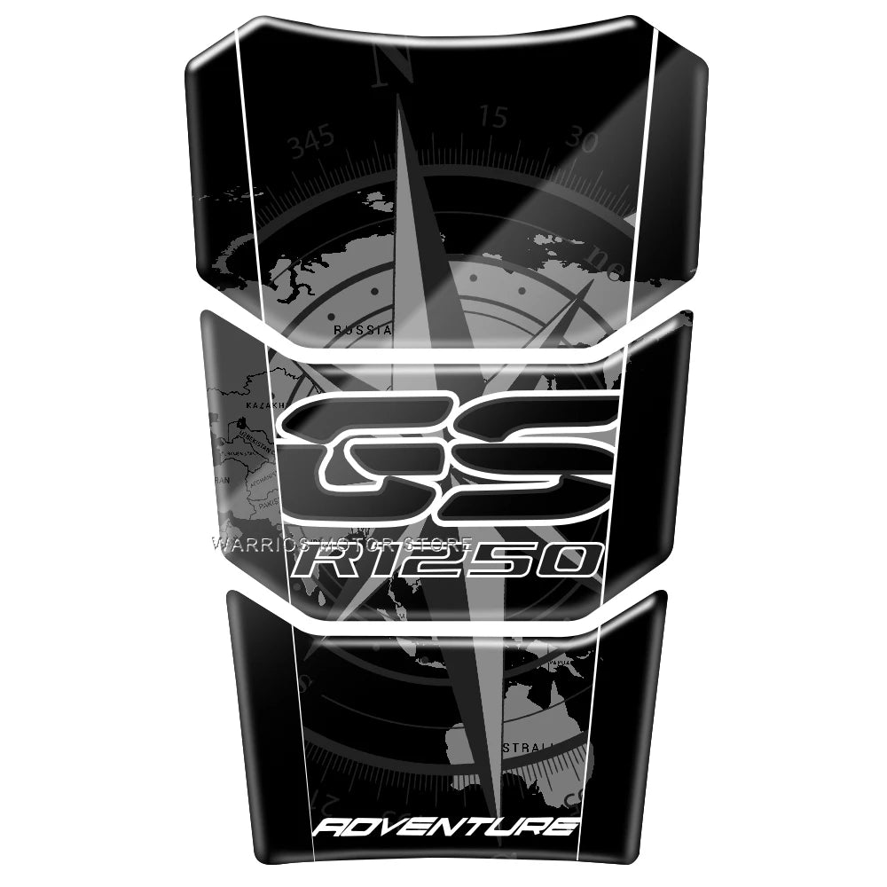 BMW R1250GS Tank Pad 3D Resin Protector Triple Black, Adventure 2019-2022