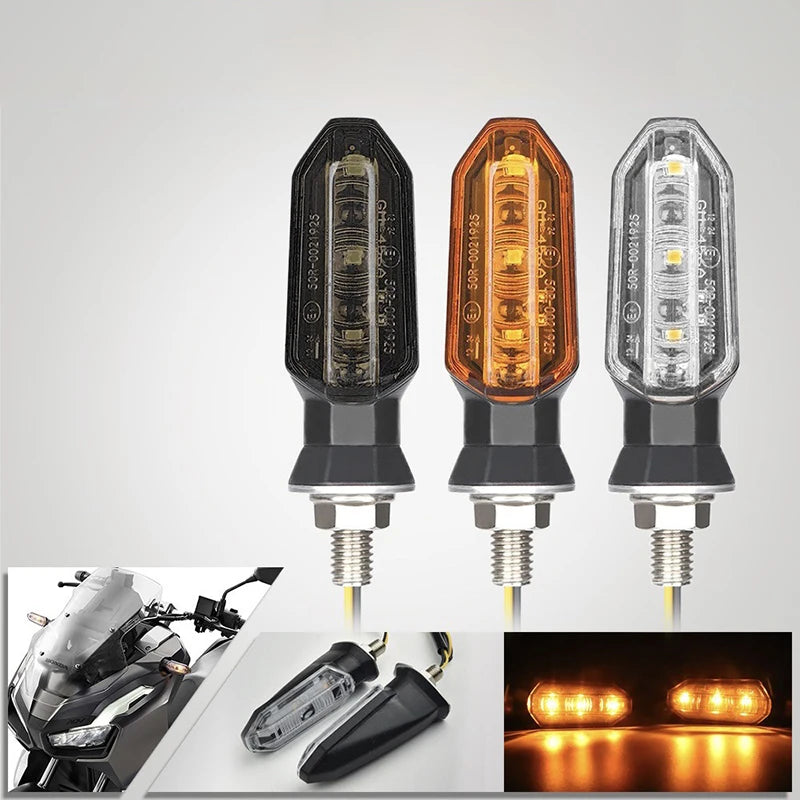 2/4PCS 12V LED Mini Bullet Turn Signal Brake DRL Lights for Honda Suzuki