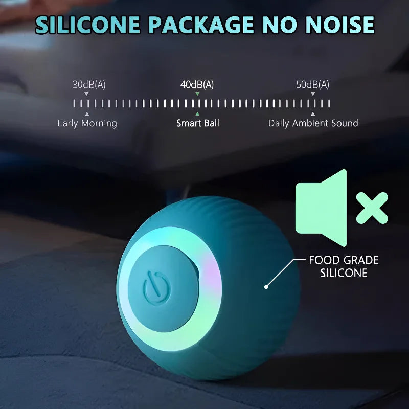 Smart Interactive Cat, Pet Ball Toy, Automatic Rolling, Rechargeable & Silent,