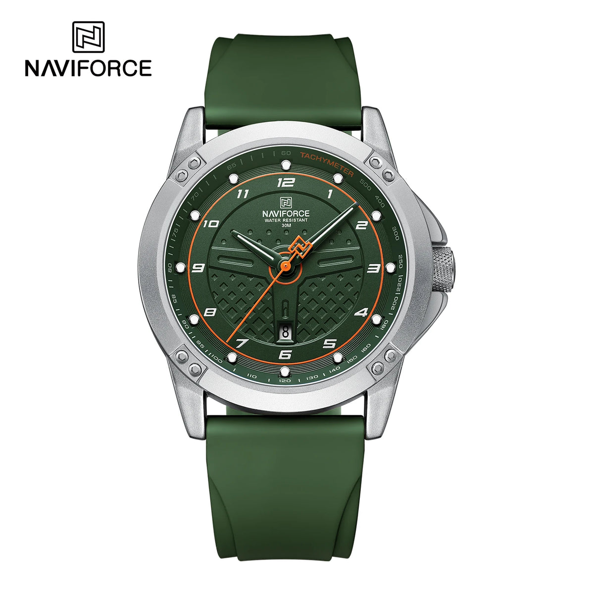NAVIFORCE Men's Sport Quartz Watch – Waterproof, Luminous, Date Display
