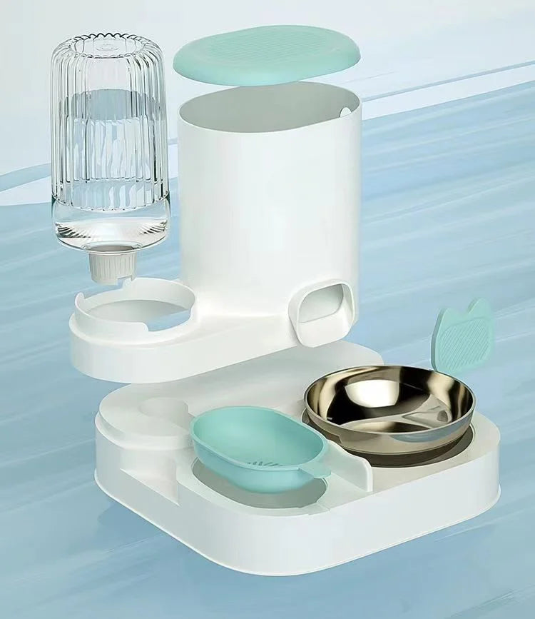 Automatic Cat & Dog Feeder with Water Dispenser | Slow Feeder Bowl for Pets
