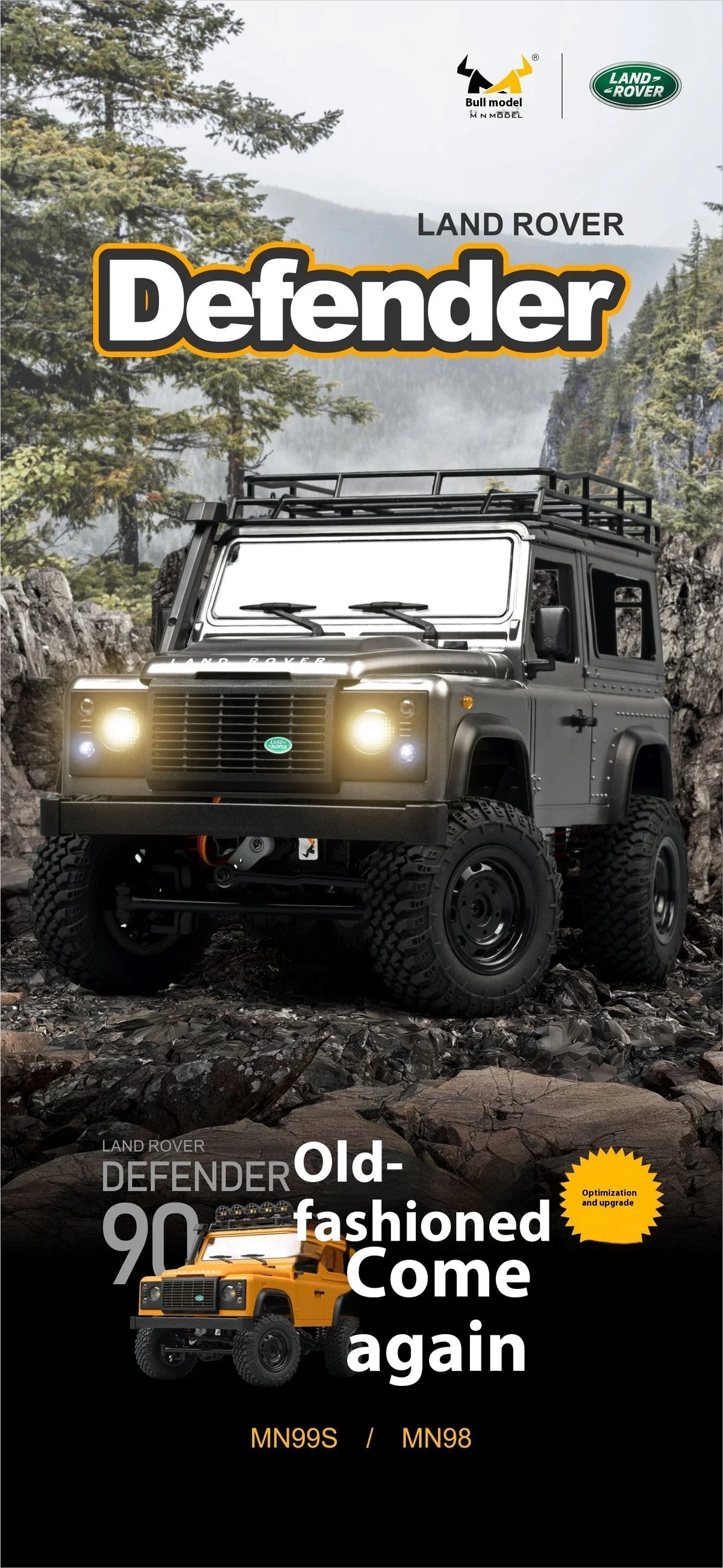 MN99S/MN98 1:12 4WD RC Defender 2.4G RTR Rock Crawler Truck 80m Range 40min