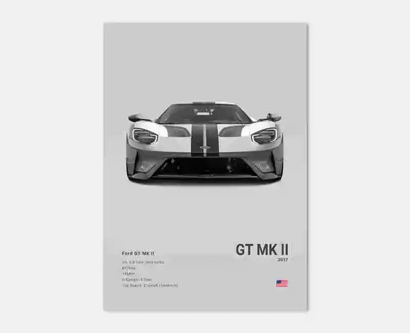 Pop Off Road Car Mancave Poster Luxury Supercar Canvas Wall Art MK1 RS GT500 GTR
