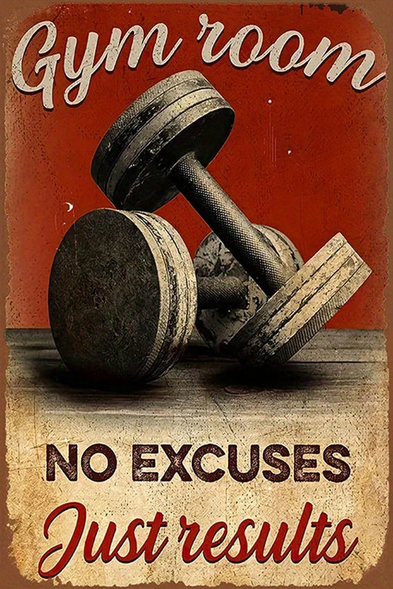 Gym Metal Sign – Interesting Wall Decoration for Room, Bar, Garage, or Cafe