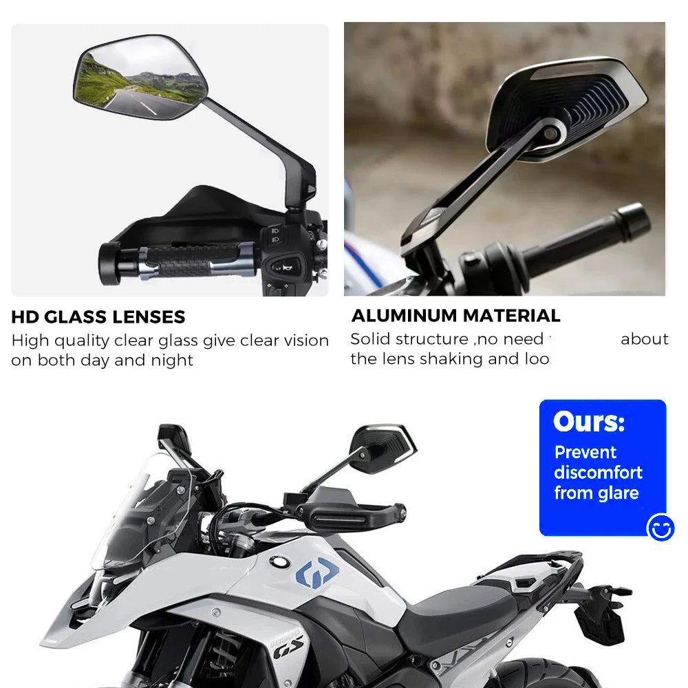 Aluminum Mirrors BMW R1250GS R1200GS F900R G310GS S1000R F800 F650 F700 F750 GS