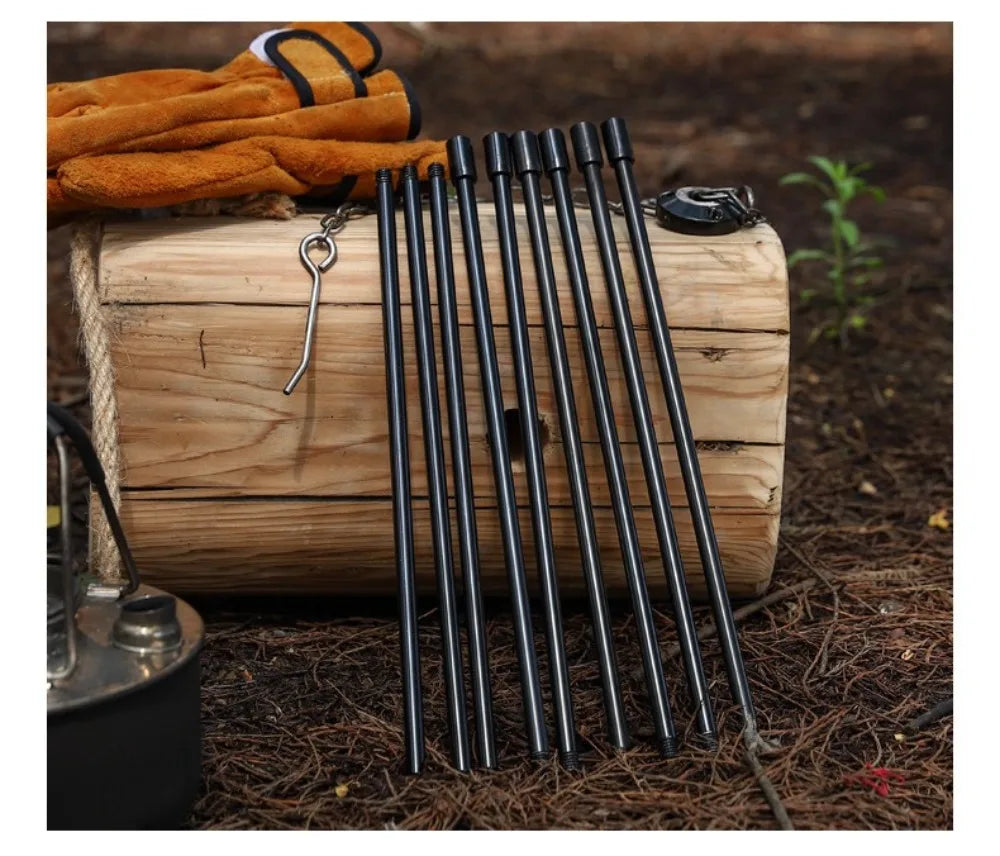 Camping Campfire Tripod Hanging Pot Cooking Aluminum Alloy