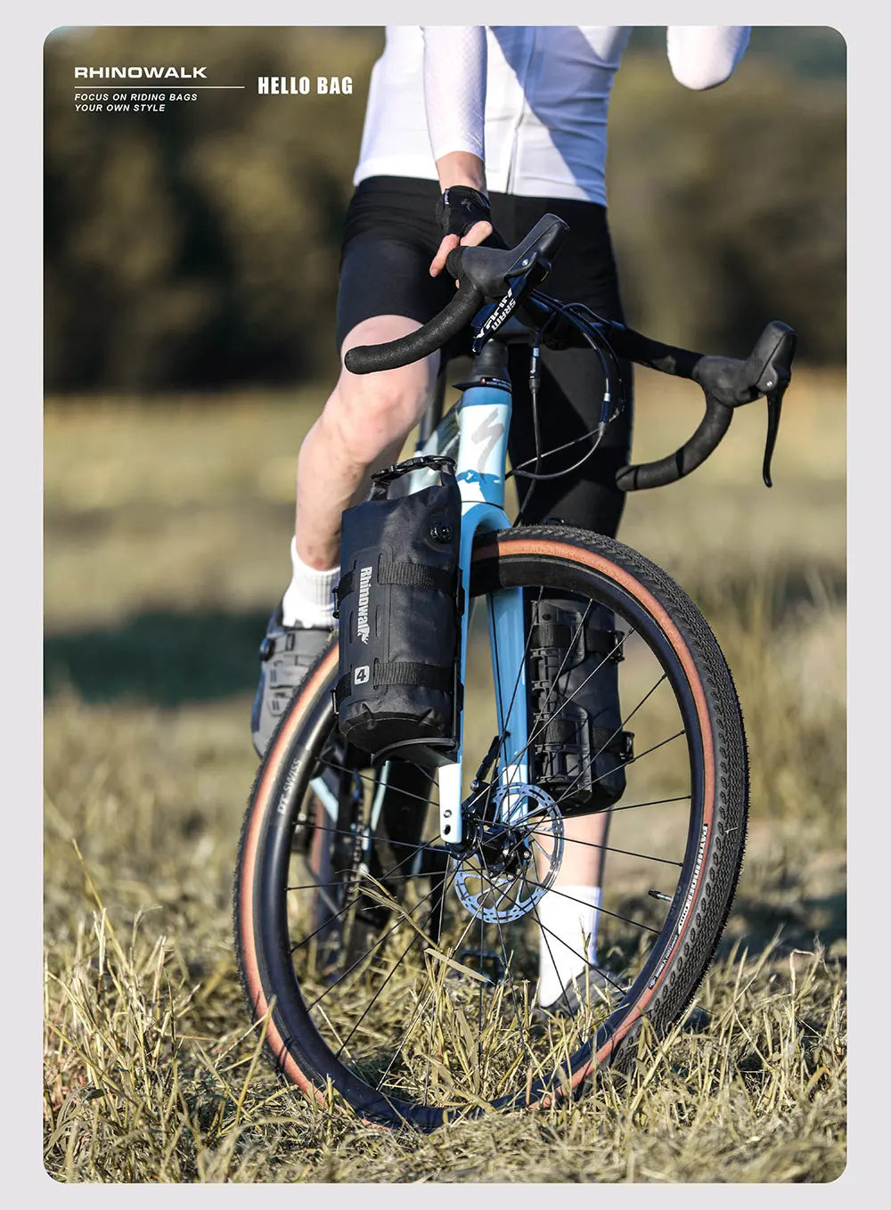 Rhinowalk 4L/7L Waterproof Bike Fork Bag Cage Mount Front Rack MTB RoadTour