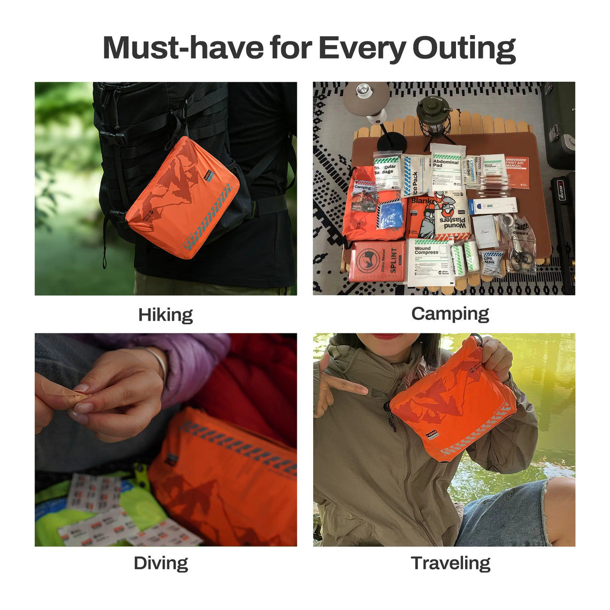 RHINO RESCUE Outdoor Camping First Aid Kit | Travel & Emergency Survival Gear