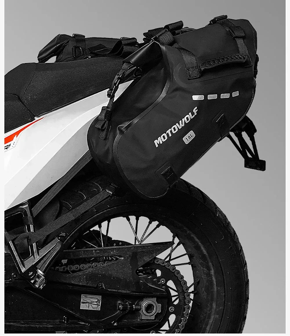 Adventure Motorcycle Saddle Bags 18L 28L 48L Pannier Luggage