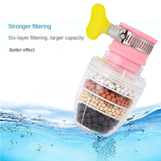 6-Layer Tap / Faucet Water Filter – Purifier for Holidays, Home & Travel