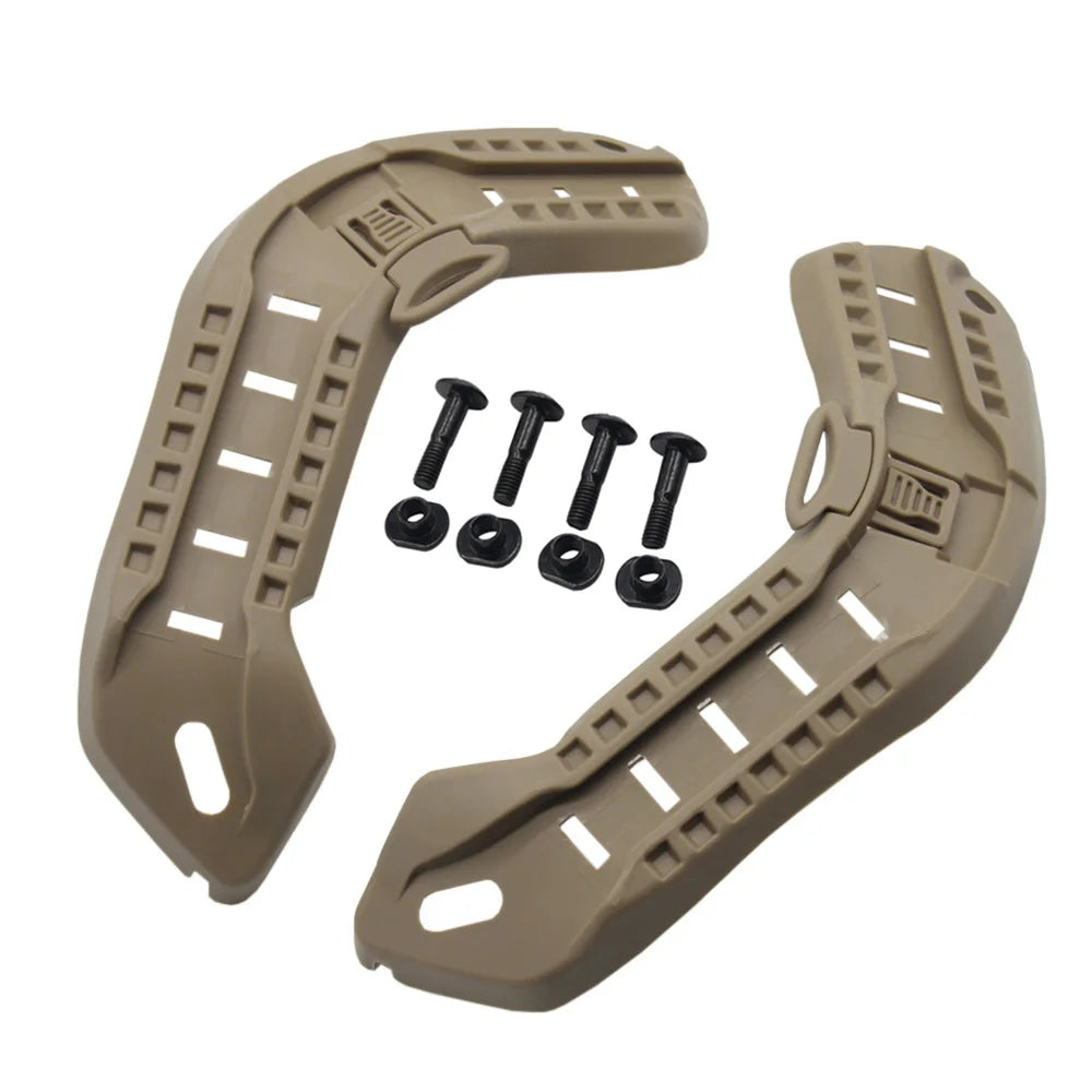 Tactical Helmet Side Rail Mount Kit ABS Airsoft Guide Rail Set