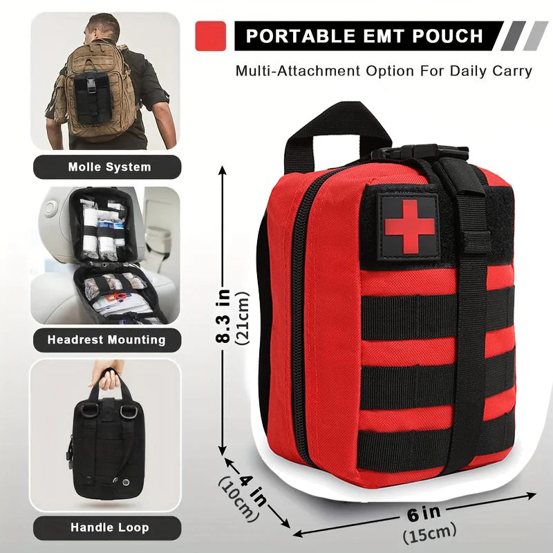 First Aid Kit: 131pc Trauma Medical with Tourniquet, Camping IFAK Molle
