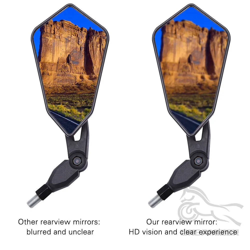 Universal M10 Motorcycle Rearview Mirrors - Honda KTM Suzuki Streetfighter ADV