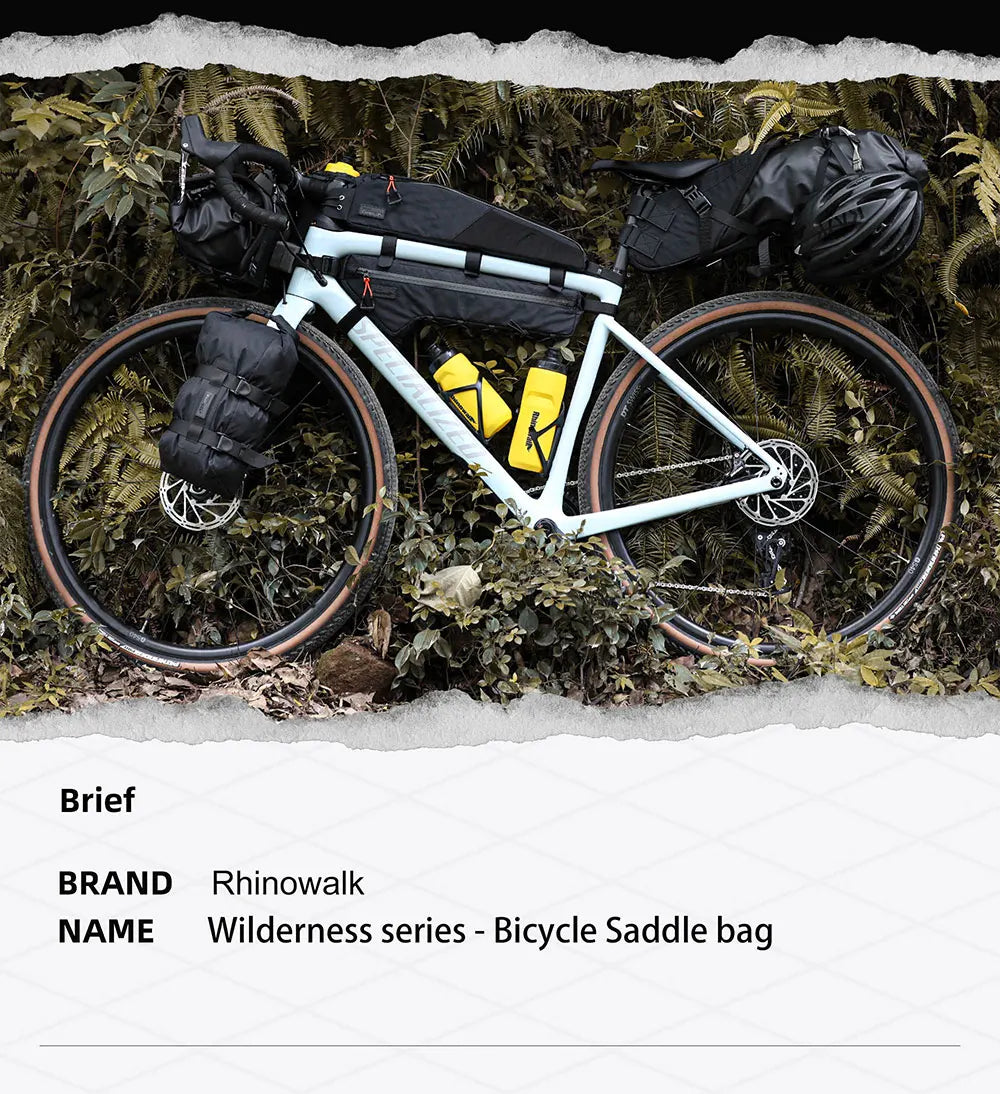 Rhinowalk 14L Waterproof Bike Saddle Bag Large Rear Seat Pack Bikepacking MTB