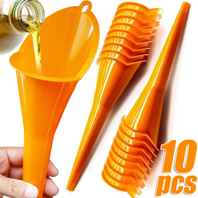 Long Stem Funnel - Anti-Splash Oil Fuel Filling Tool, Motorcycle Car Refueling