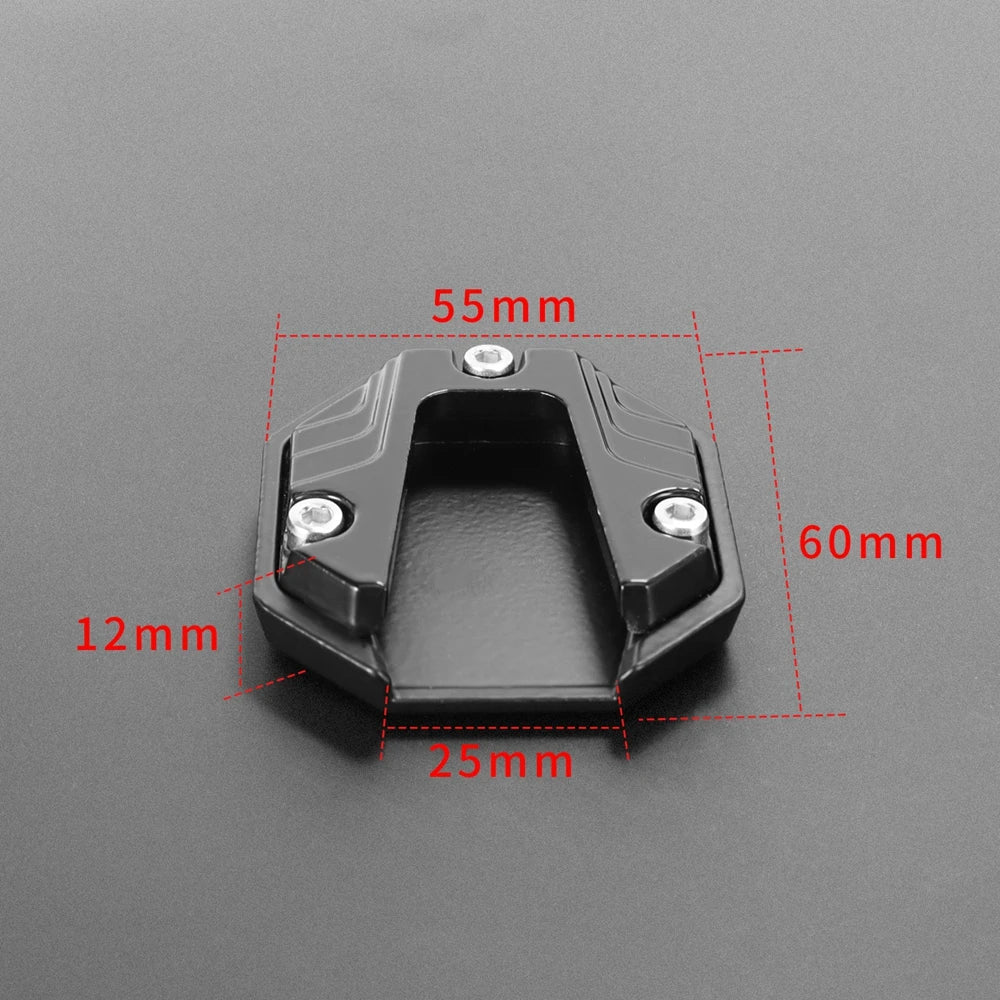 Motorcycle Kickstand Extender Foot Pad CNC Aluminium Support Plate, 5 Colors