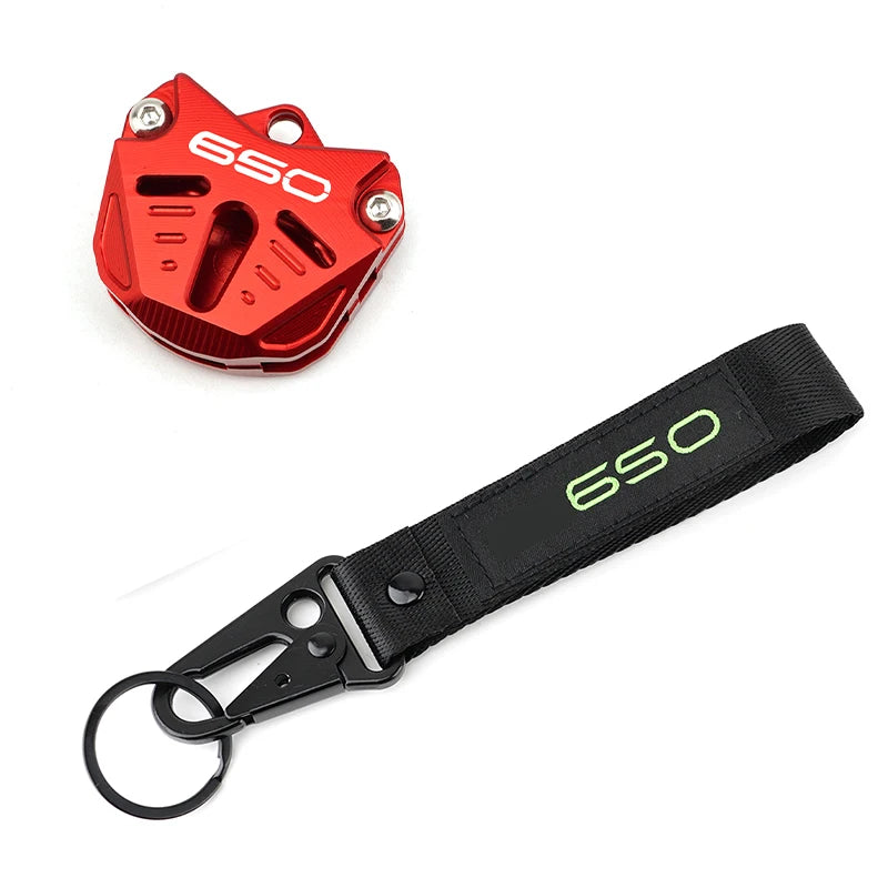 CNC Motorcycle Key Shell Cover & Keychain for Kawasaki Z650 Ninja 650 2017-2025