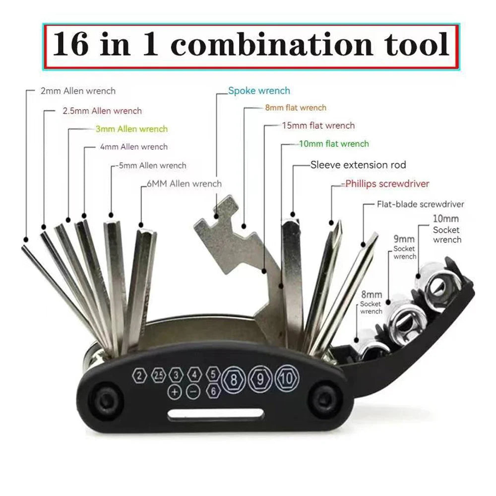 KTM TPI EXC Six Days 16-in-1 Repair Screwdriver & Wrench Tool Kit Set