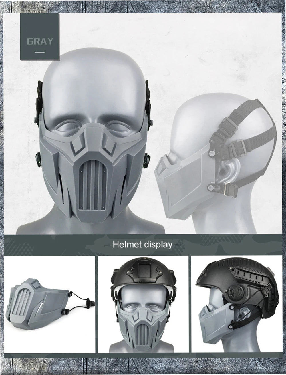 Skull Airsoft Mask Tactical Half Face Paintball CS Wargame Protective Gear