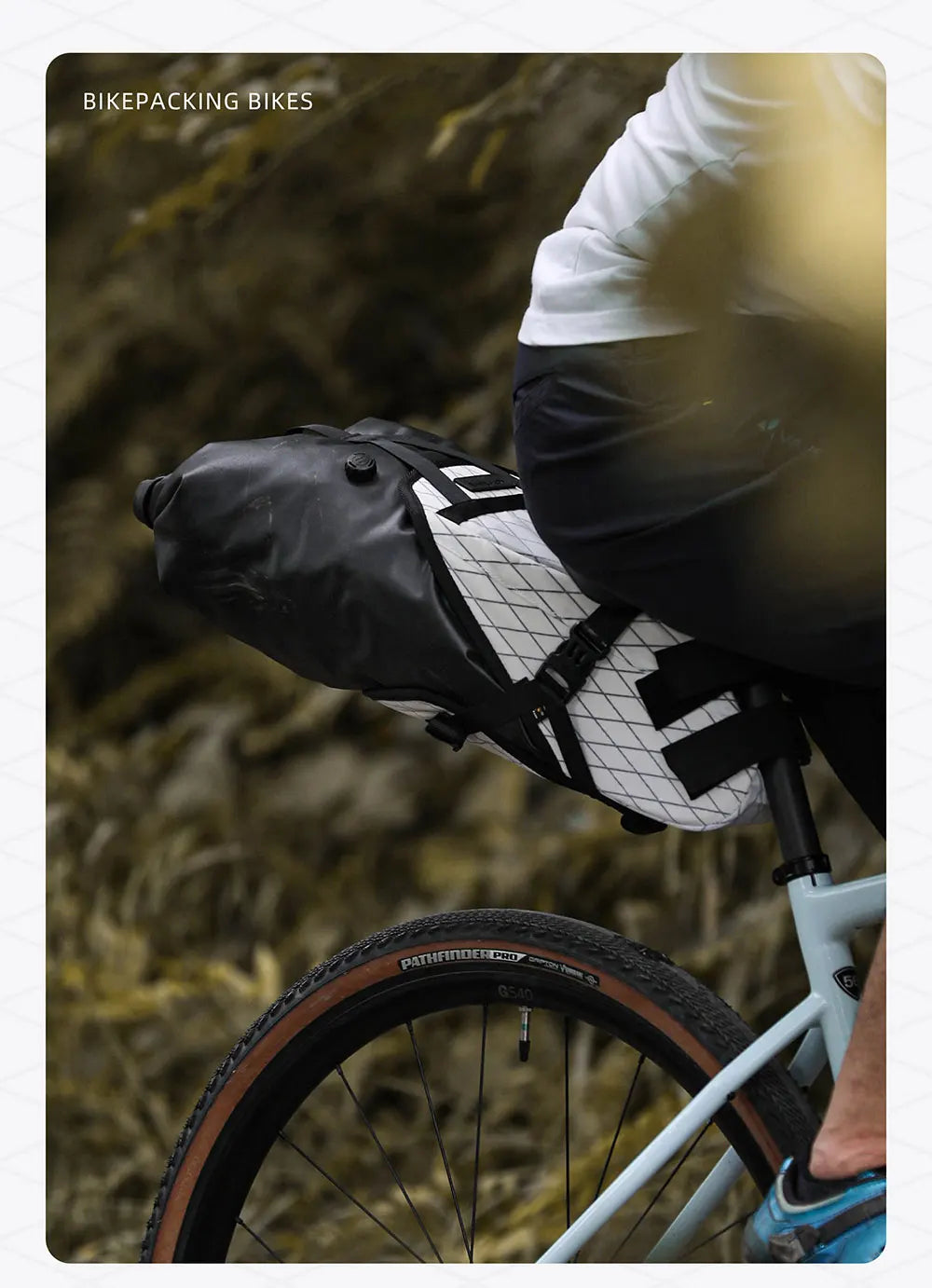 Rhinowalk 14L Waterproof Bike Saddle Bag Large Rear Seat Pack Bikepacking MTB