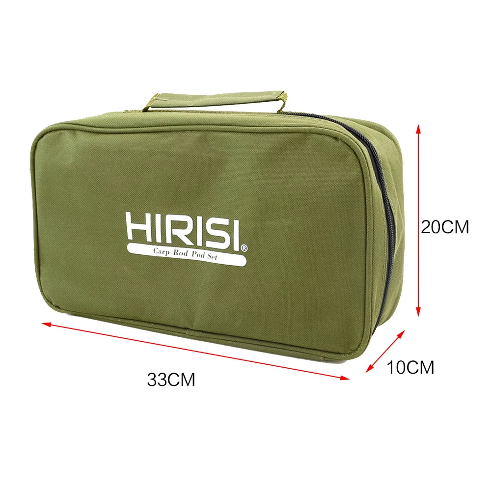 Carp Fishing Tackle Bag Buzz Bar Carryall + Rod Pod & Bank Sticks Set 20x33x10cm