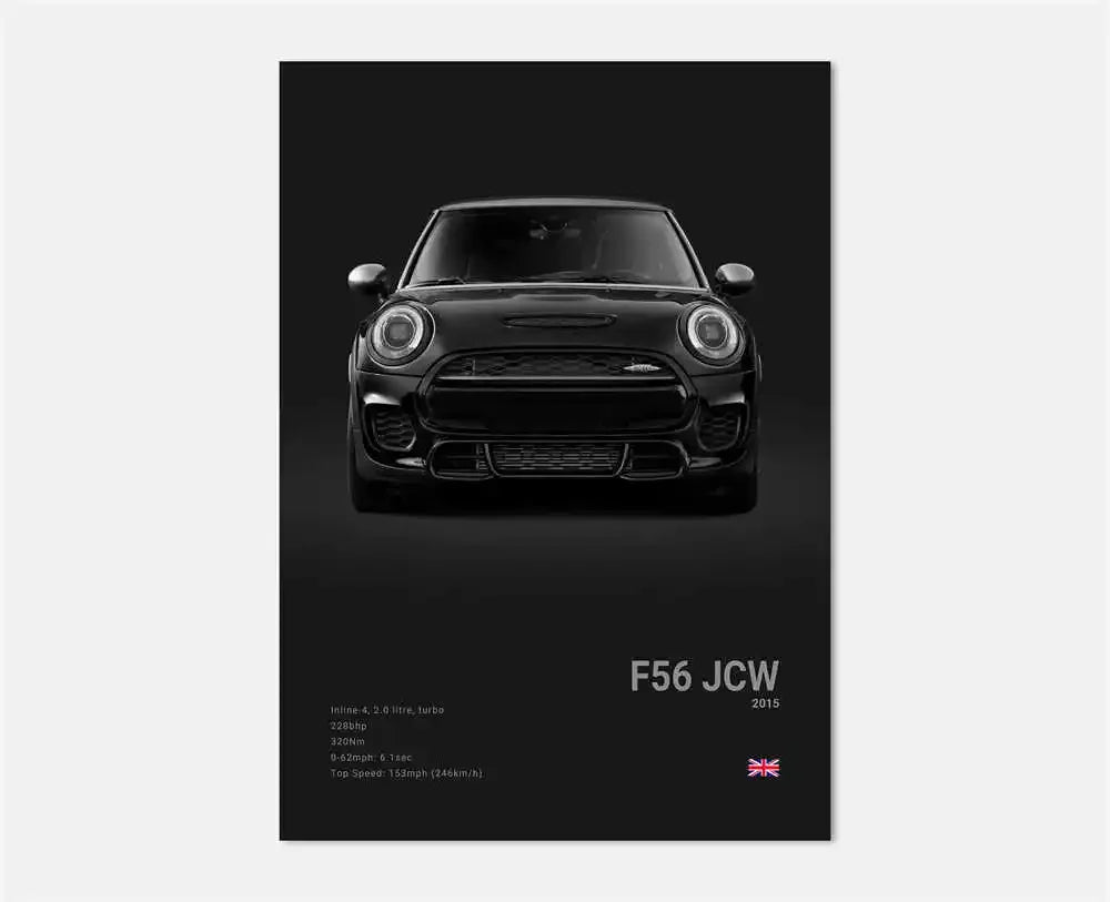 Pop Art Black Luxury Supercar Canvas Poster Wall  Home Mancave Decor Ghost GT RS