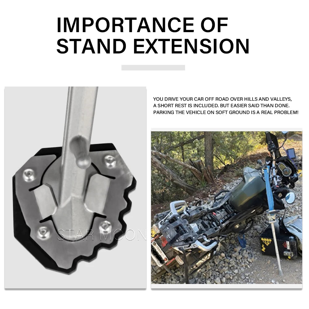 Triumph Tiger 1200 2022+ Kickstand Extension Pad CNC Side Stand Support