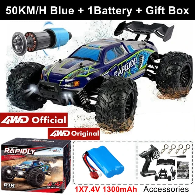 4WD RC Car 1:16 Off-Road  35KMH Brushed / 70KMH Brushless High-Speed truck 4x4