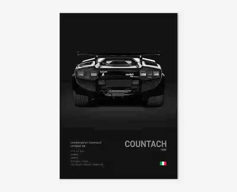 B&W Canvas Poster Luxury Supercar Lamborghini SUV SVJ Wall Art Garage Mancave