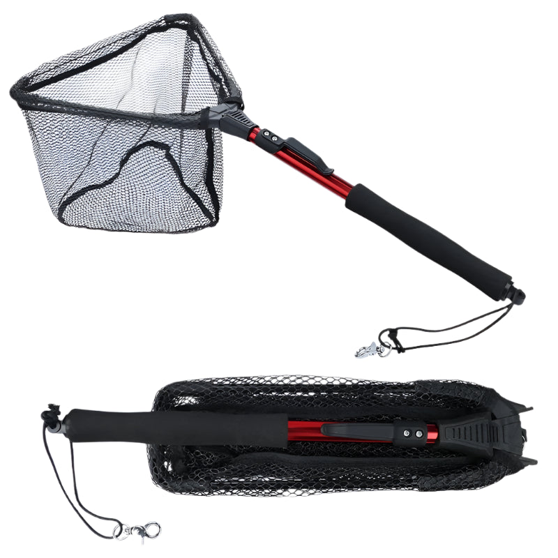 65-112cm options, Folding Telescopic Fishing Landing Net, Retractable Scoop