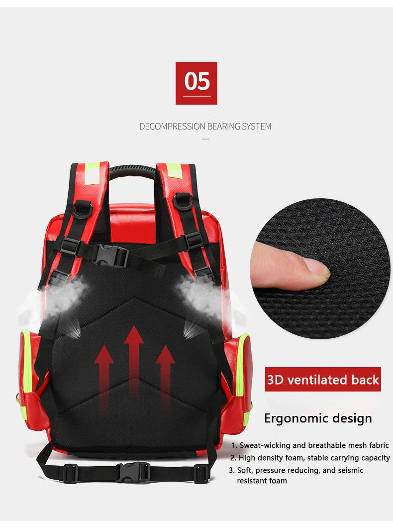 Empty First Aid Kit Backpack for Outdoor Camping & Emergency Medical Storage
