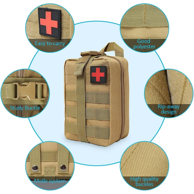 220-Piece Ultimate First Aid Kit - Trauma Medical Kit for Home, Travel & Hiking